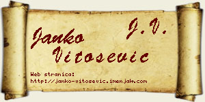 Janko Vitošević vizit kartica